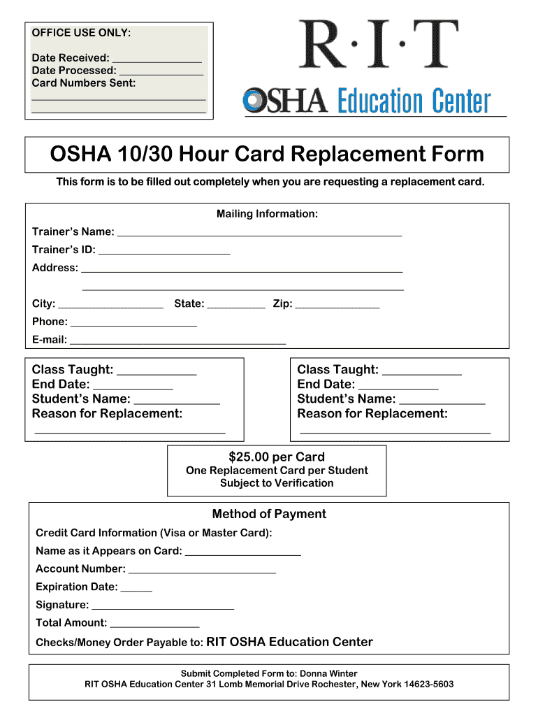 Osha Certificate Template - Fill Online, Printable, Fillable Intended For Osha 10 Card Template