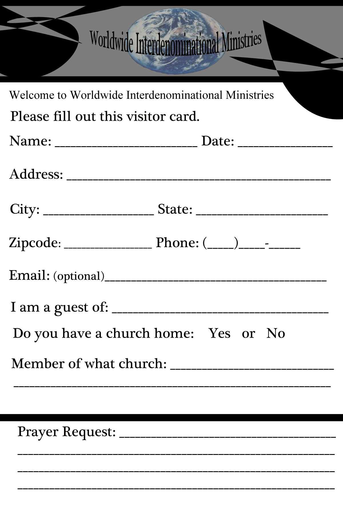 Our Portfolio | Welcome To Rhema Church Cards Regarding Church Visitor Card Template