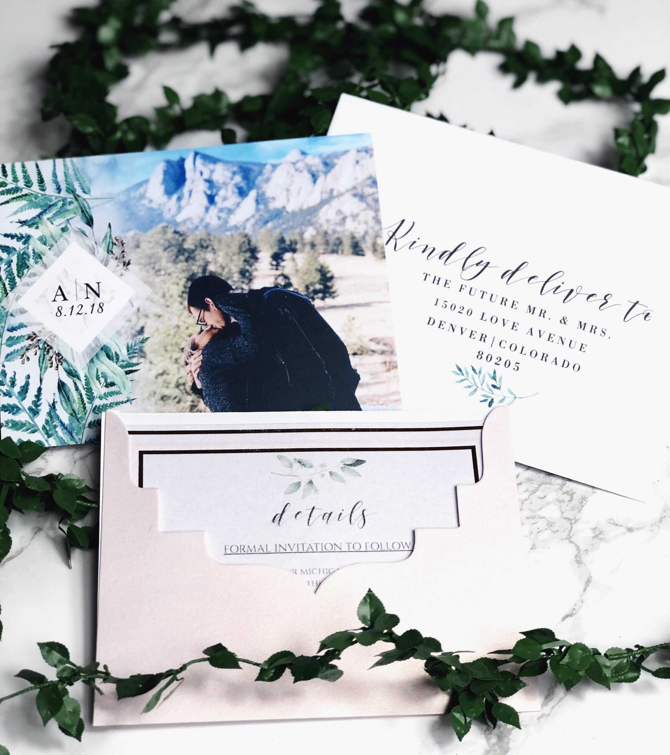 Our Save The Dates! Photo From Vistaprint, Envelope Intended For Michaels Place Card Template