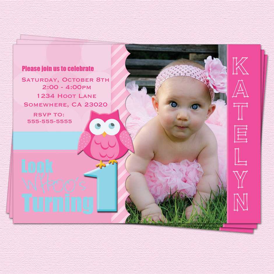 Owl 1St Birthday Invitations Ideas | Bagvania Invitations For First Birthday Invitation Card Template
