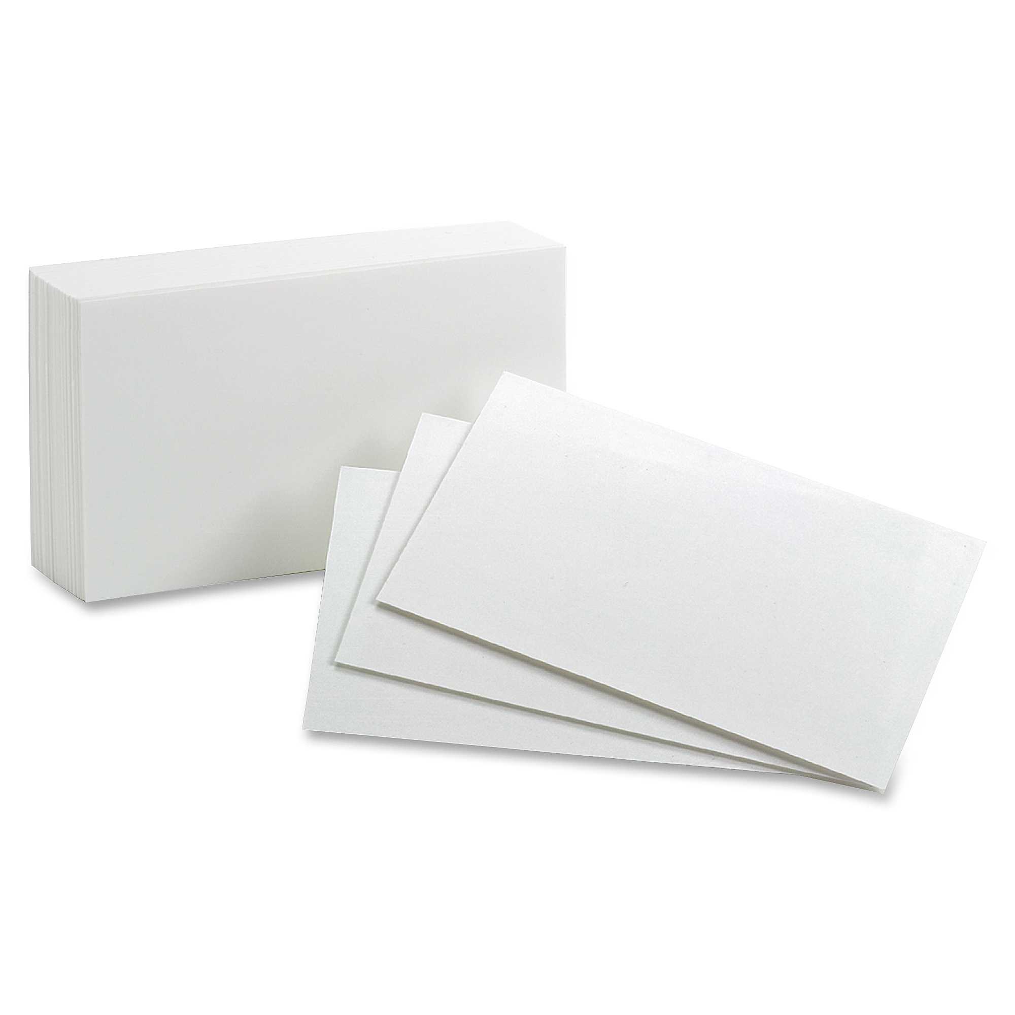 Oxford Printable Index Card – 5" X 8" – 85 Lb Basis Weight – 500 / Box –  White Intended For 5 By 8 Index Card Template