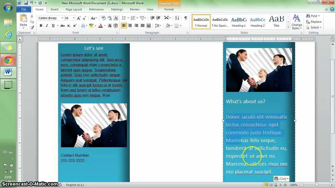 Pamphlet On Word Microsoft How To Make A Brochure Throughout Intended For Ms Word Brochure Template