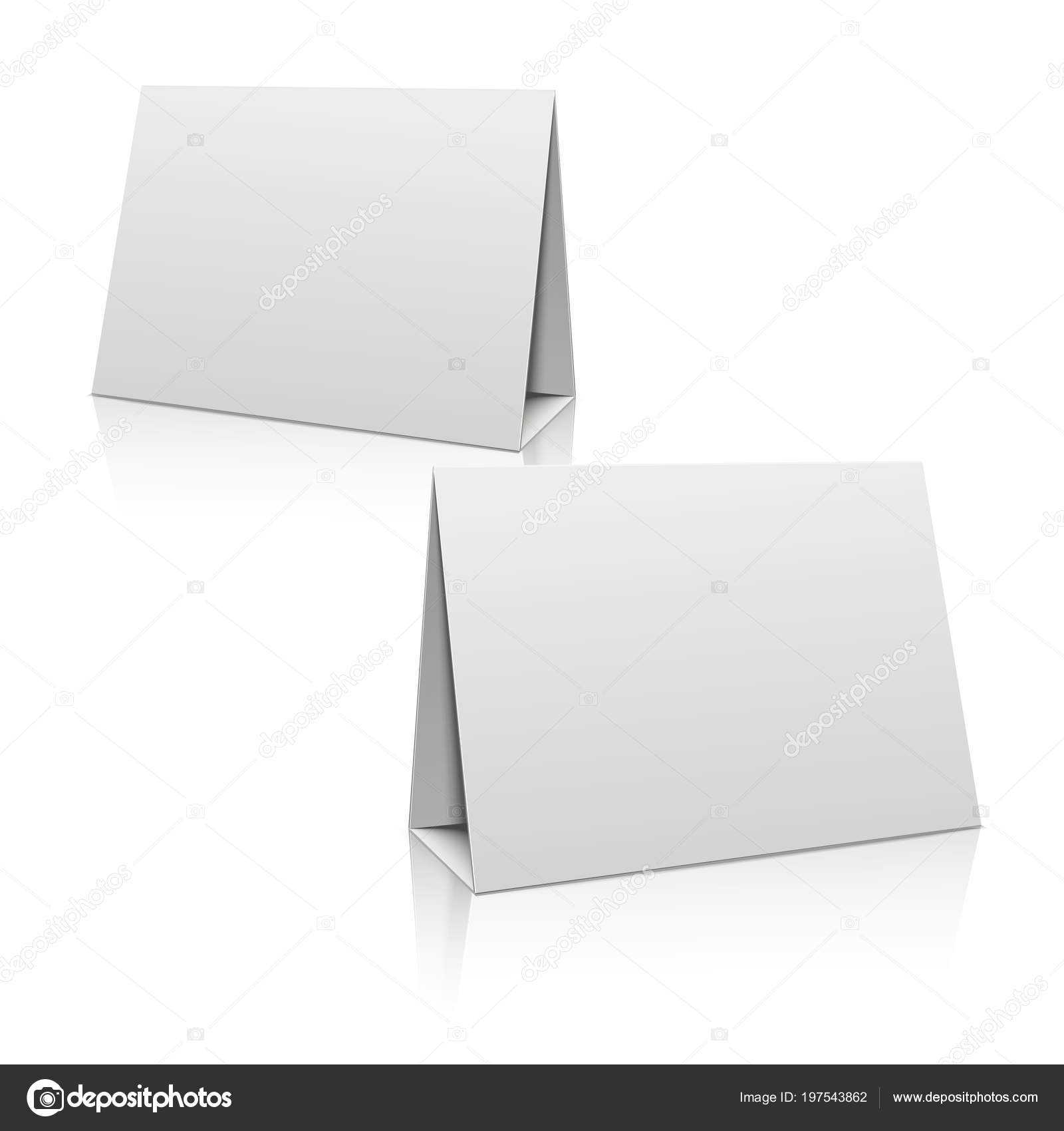 Paper Stand Template | Blank White Paper Stand Table Holder Intended For Card Stand Template