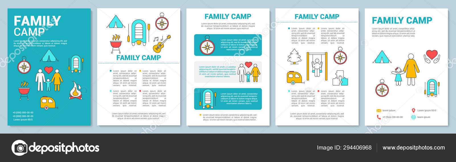 Parents And Children Country Camp Brochure Template Layout In Country Brochure Template