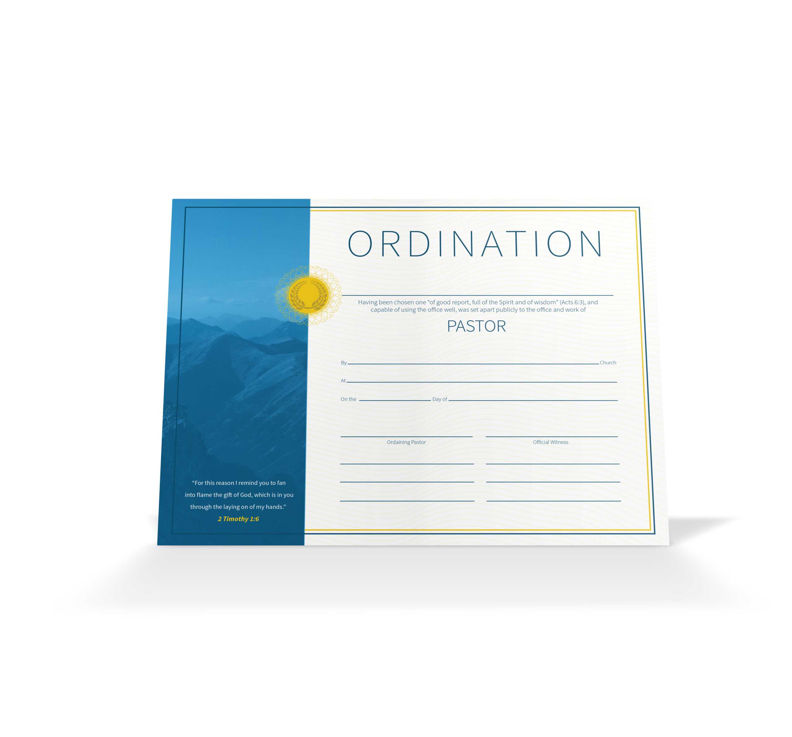 Pastor Ordination Certificate – Vineyard Digital Membership For Ordination Certificate Templates