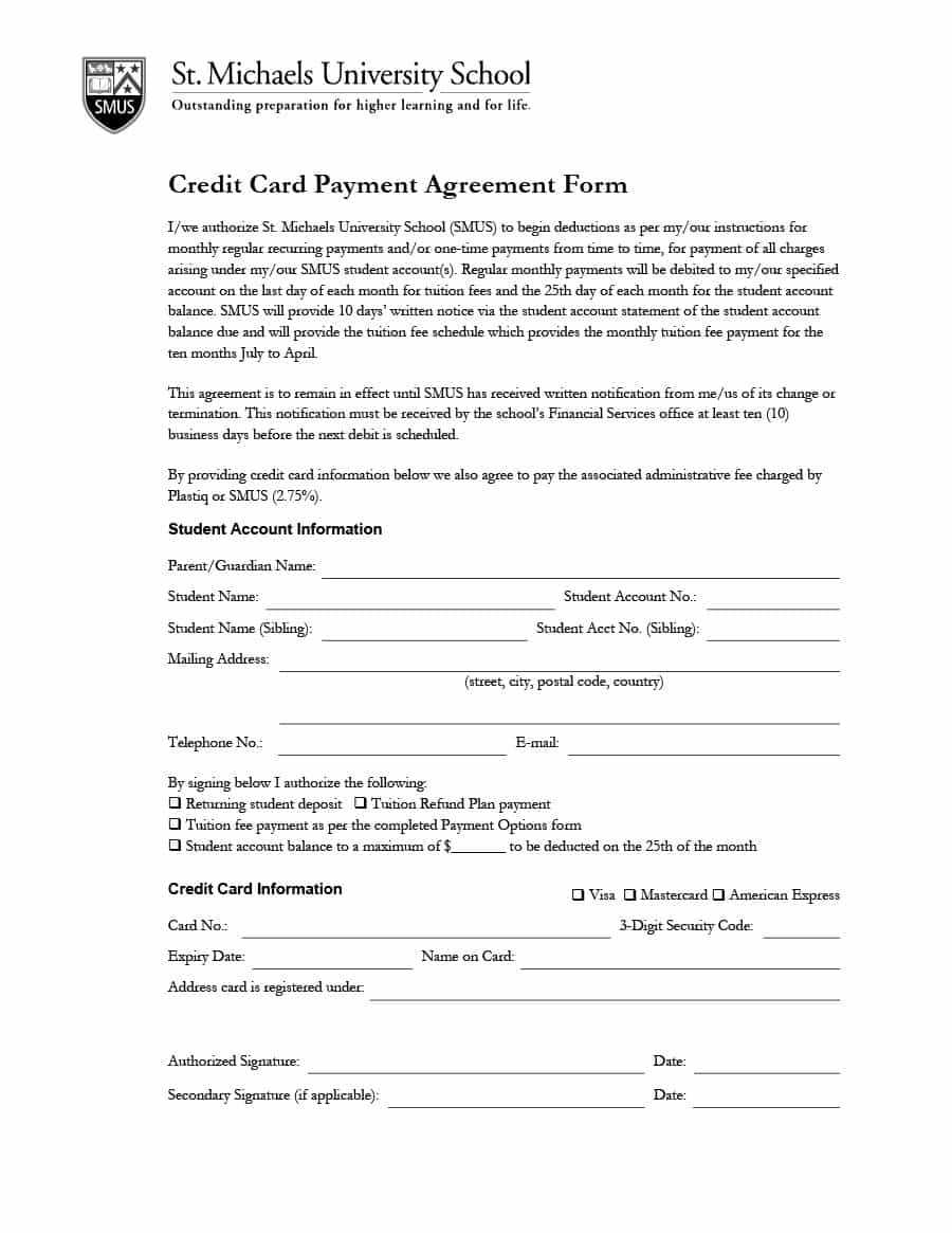 Payment Terms Template – Falep.midnightpig.co With Corporate Credit Card Agreement Template