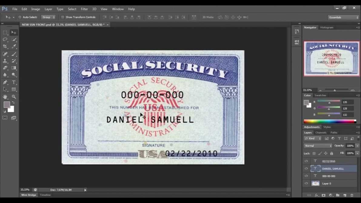 Pdf Social Security Card Template Throughout Blank Social Security Card Template Download