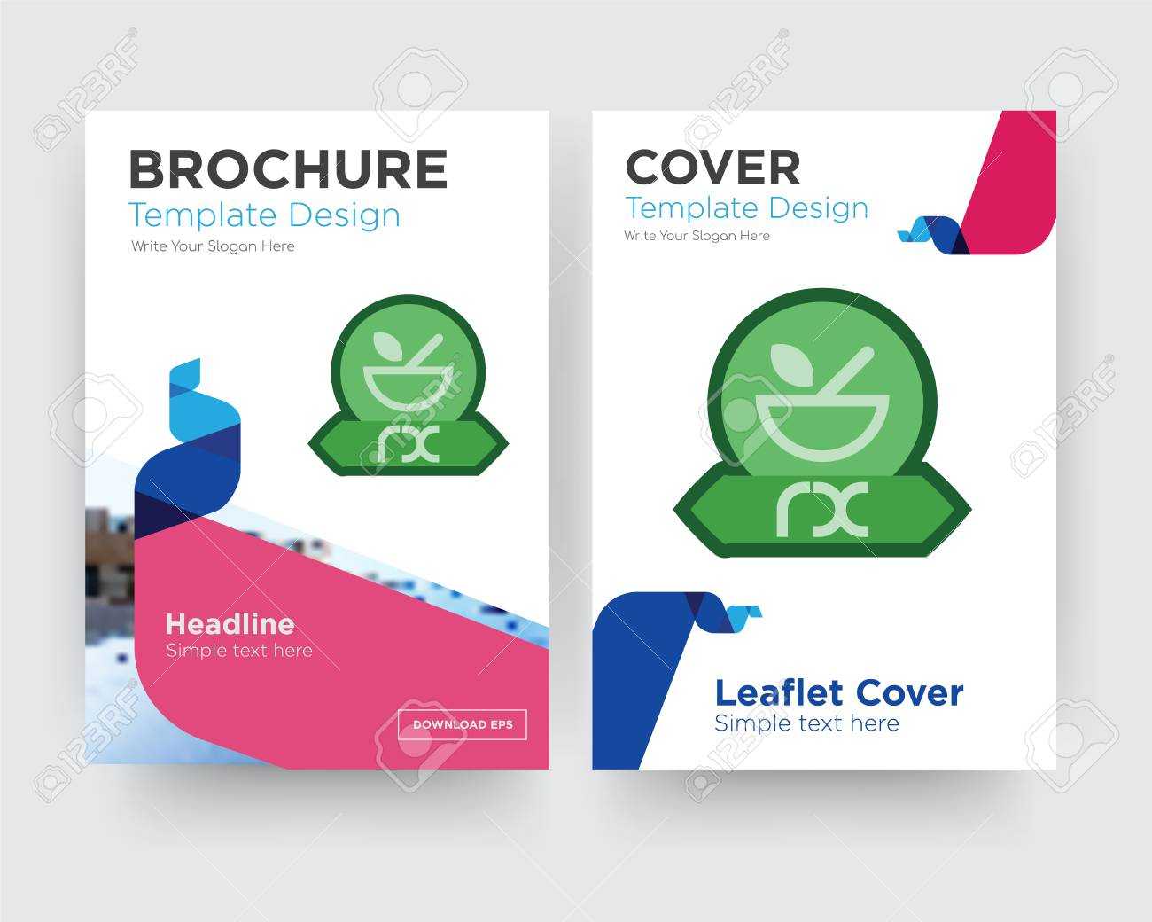 Pharmacy Brochure Flyer Design Template With Abstract Photo Background,.. Intended For Pharmacy Brochure Template Free
