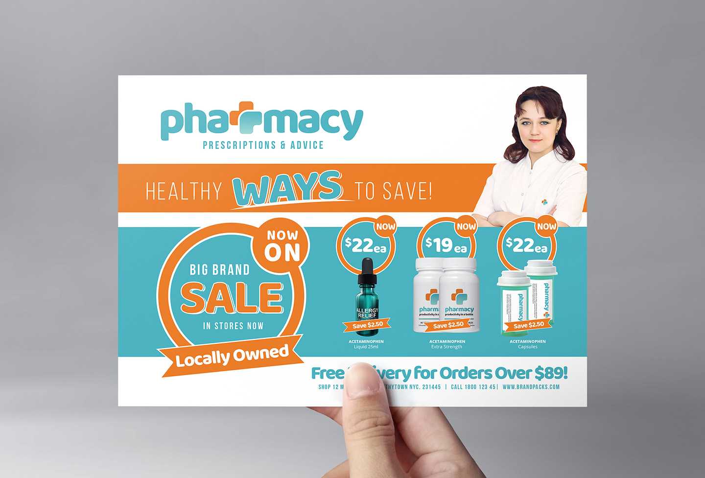 Pharmacy Flyer Template - Psd, Ai & Vector - Brandpacks With Pharmacy Brochure Template Free