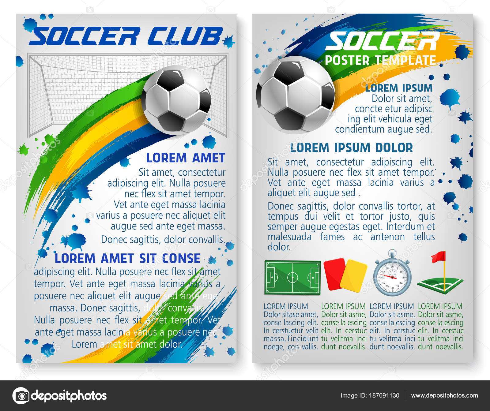 Photo: Soccer Team Template | Vector Soccer Team Club With Regard To Soccer Referee Game Card Template