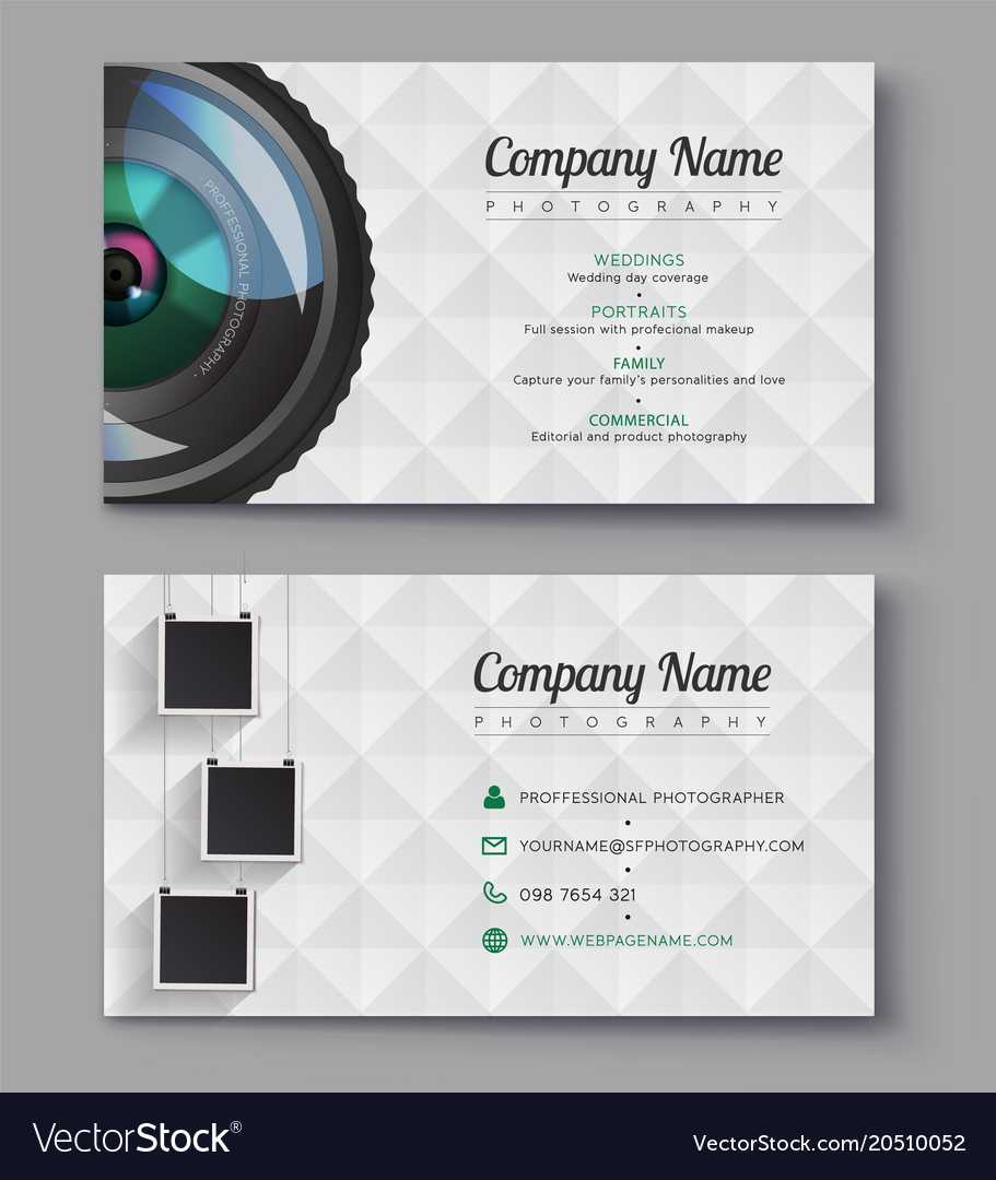 Photographer Business Card Template Design For Intended For Photography Business Card Templates Free Download