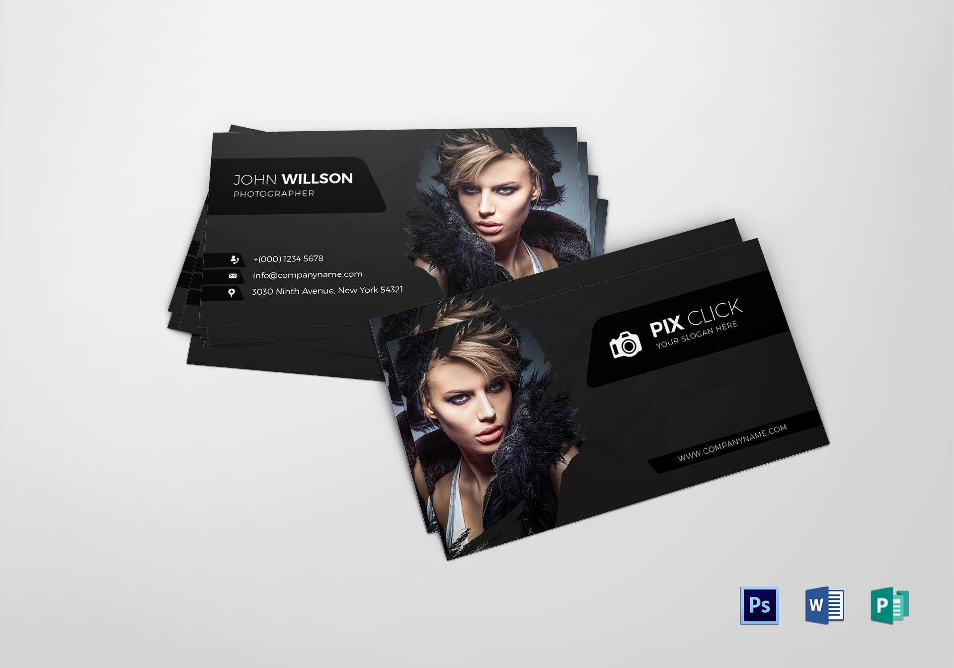 Photographer Business Card Template Within Photography Business Card Template Photoshop