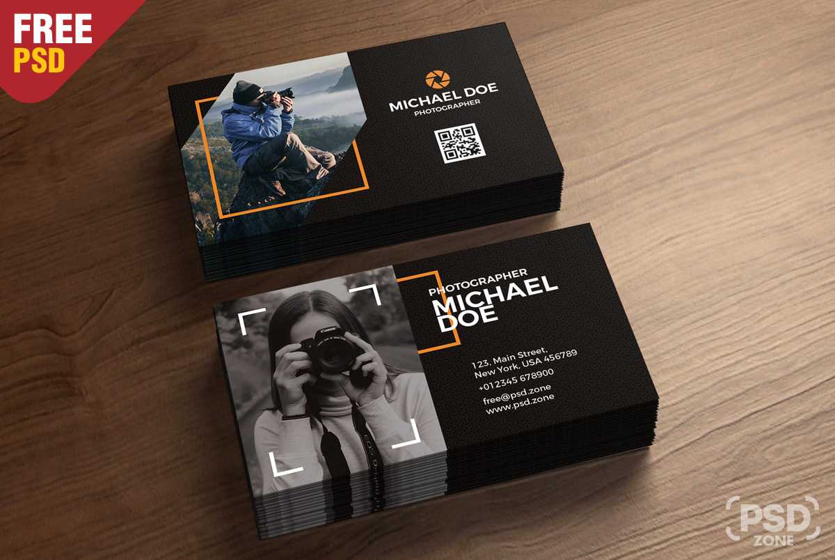 Photography Business Cards Template Psd – Psd Zone In Photographer Id Card Template