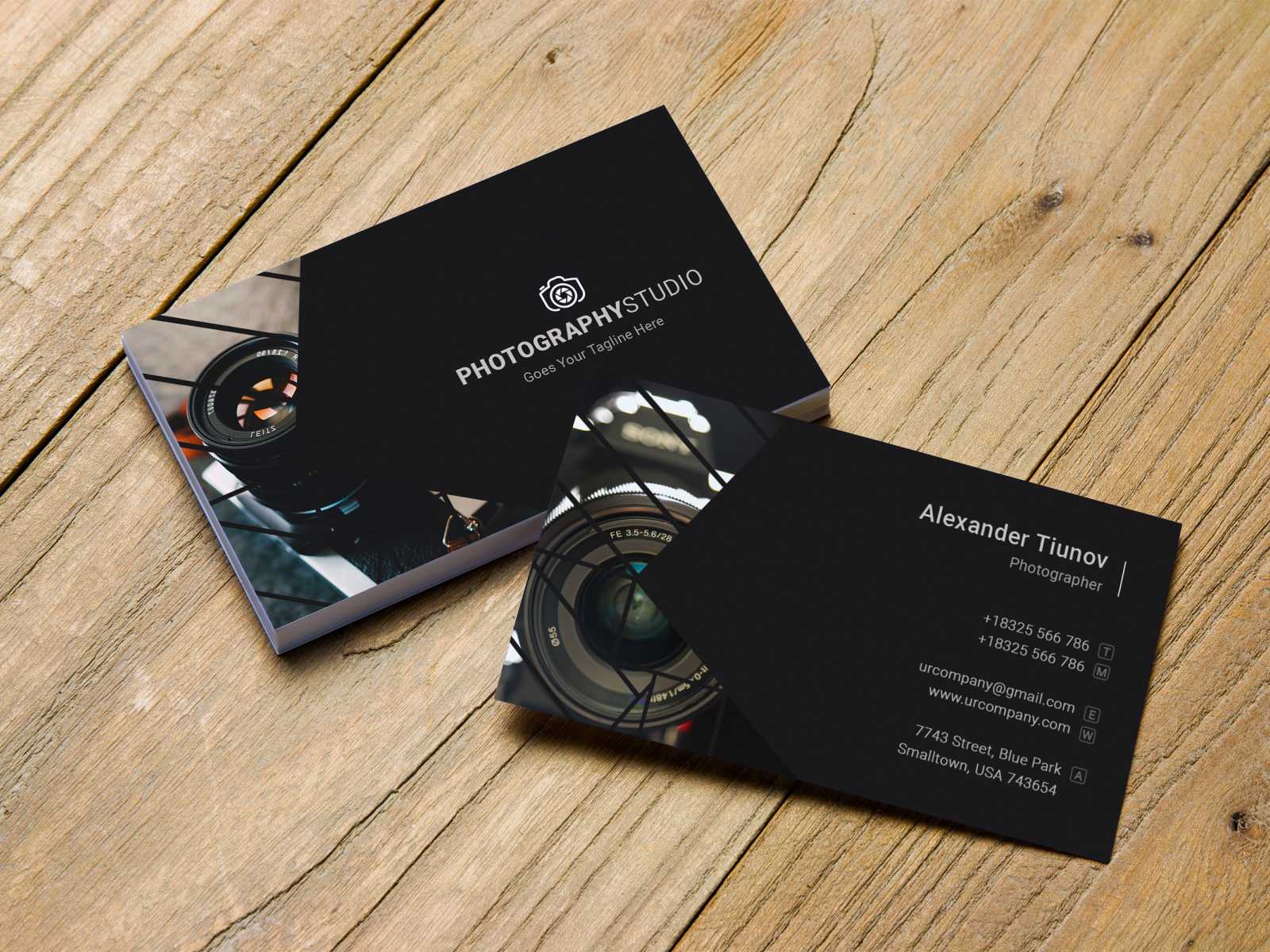 Photography Business Cardtapu Sen On Dribbble Regarding Free Business Card Templates For Photographers