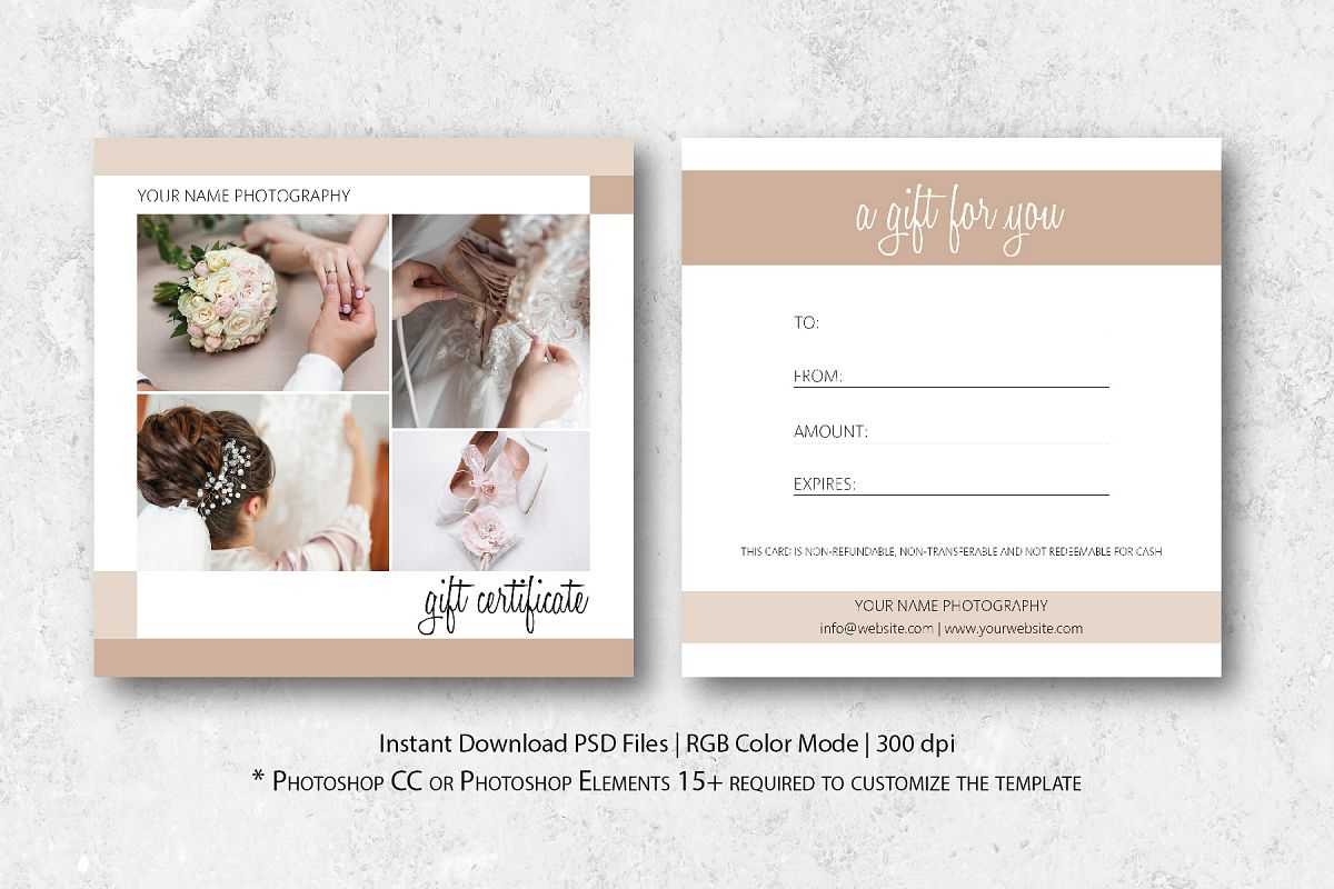 Photography Gift Certificate Template Regarding Gift Certificate Template Photoshop