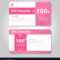 Pink Gift Voucher Template Layout Design Set Throughout Pink Gift Certificate Template
