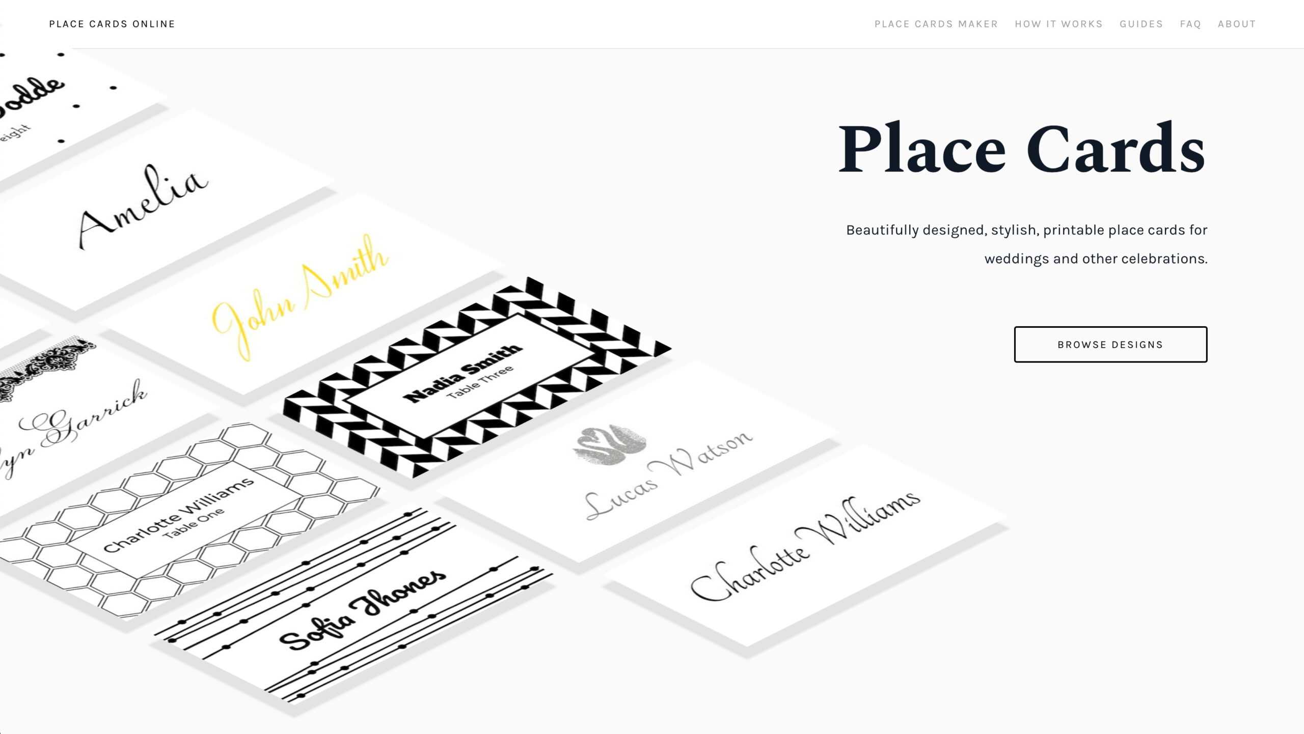 Place Cards Online – Place Cards Maker. Beautifully Designed For Celebrate It Templates Place Cards