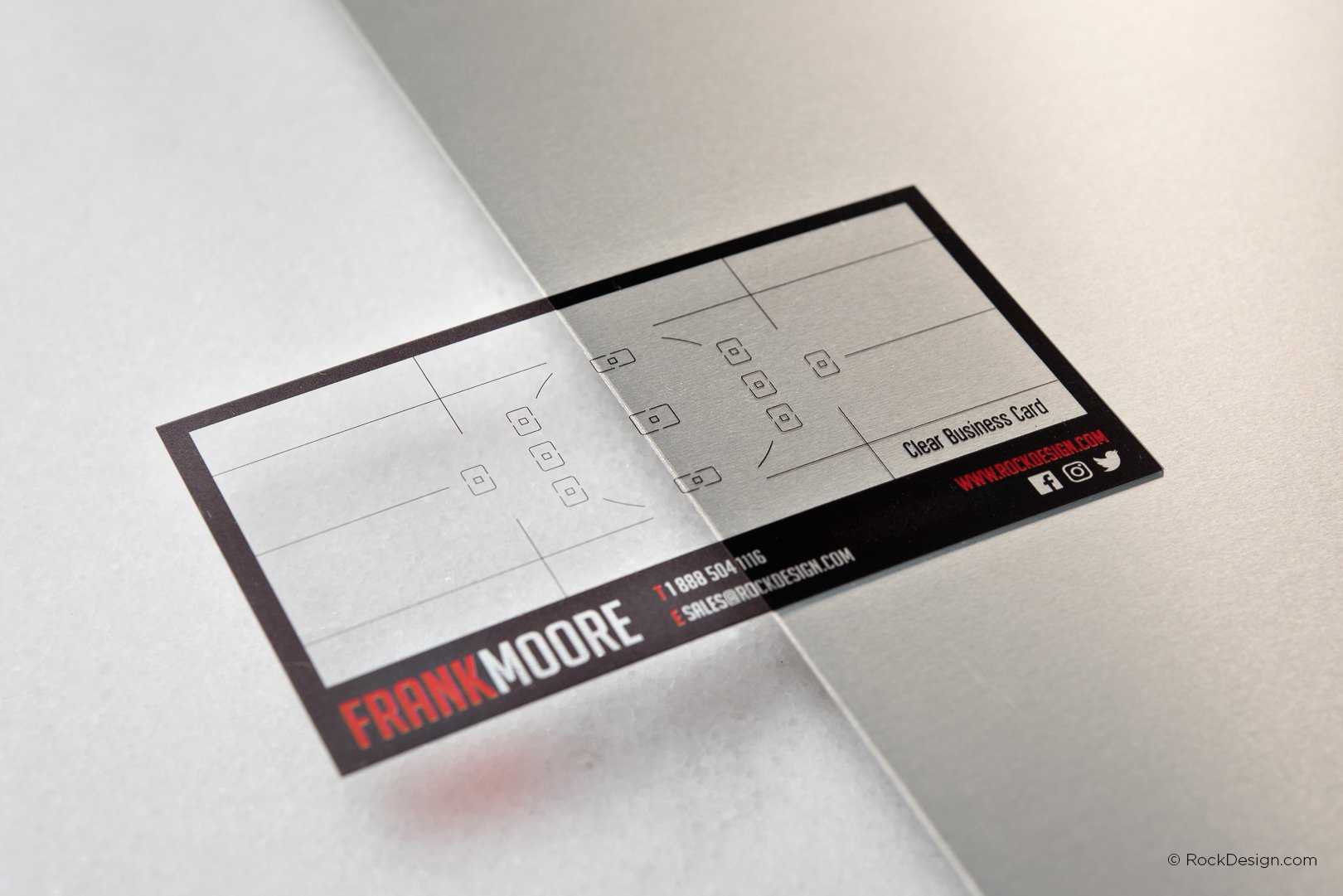 Plastic Card Template With Print Service | Rockdesign Regarding Transparent Business Cards Template