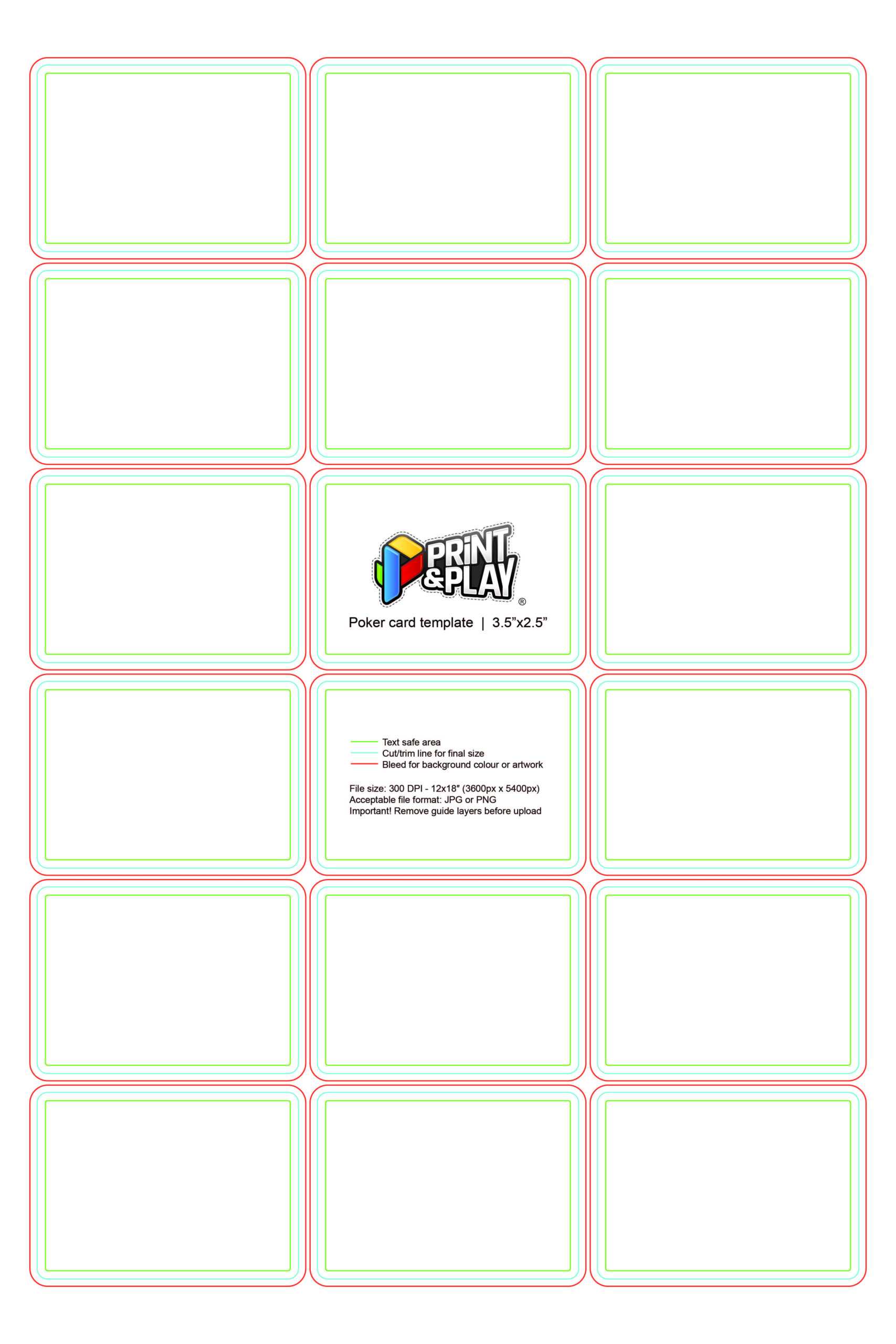 Playing Card Size Template – Falep.midnightpig.co Intended For Blank Playing Card Template