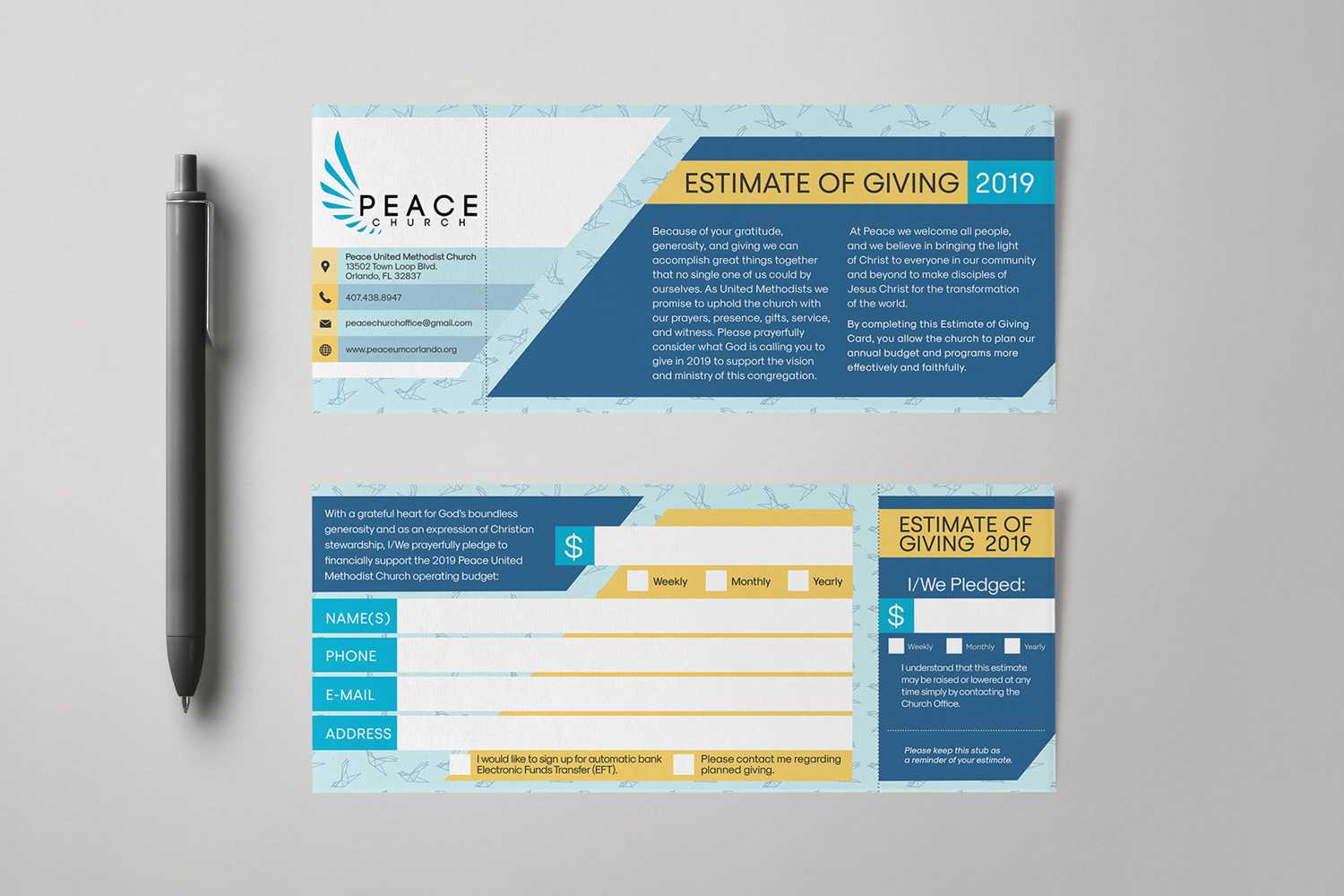 Pledge Card Design – Falep.midnightpig.co Inside Pledge Card Template For Church