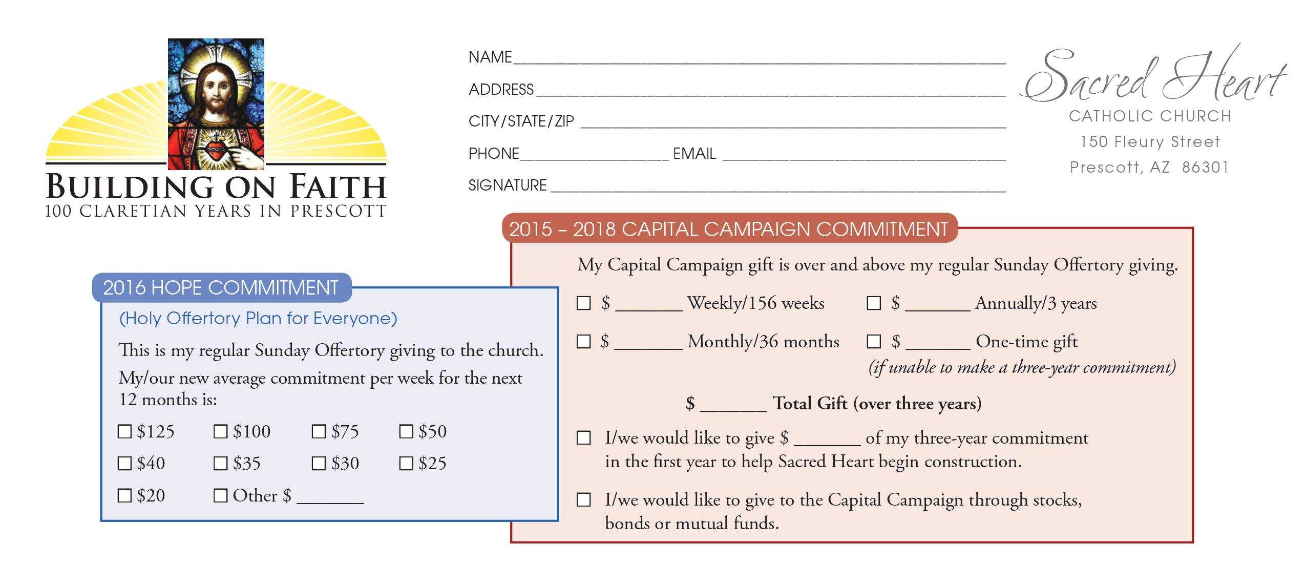 Pledge Card Examples – Calep.midnightpig.co Throughout Fundraising Pledge Card Template