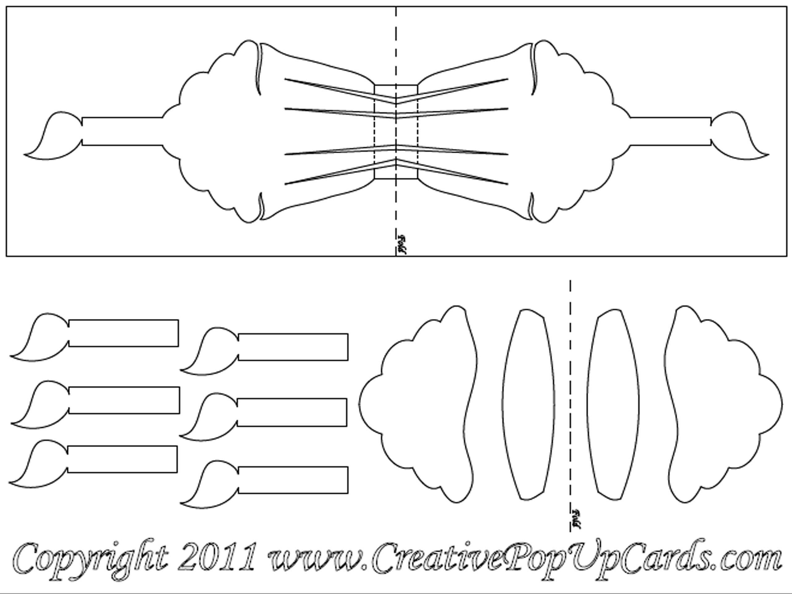 Pop Up Card Template - Falep.midnightpig.co For Pop Up Card Templates Free Printable