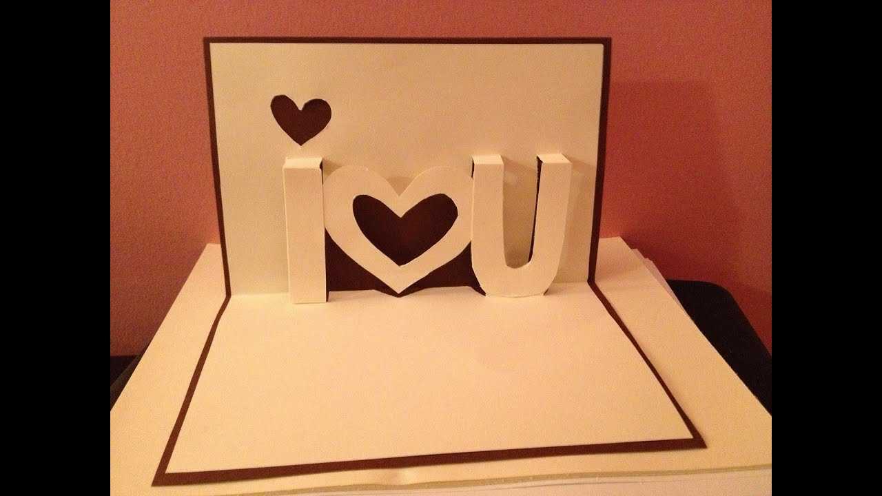 Pop Up Cards - I Love You Pop Up Card - Youtube Intended For I Love You Pop Up Card Template