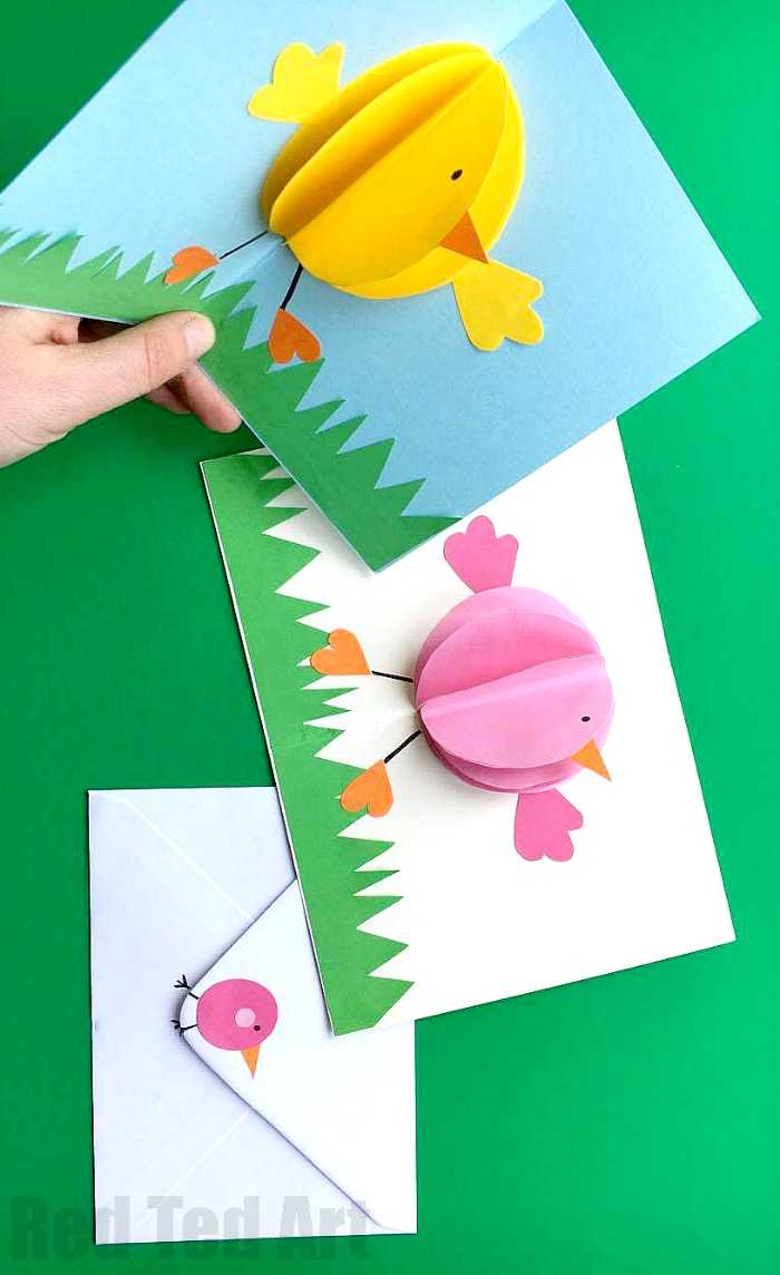 Pop Up Chick Card For Easter – Red Ted Art Regarding Easter Chick Card Template