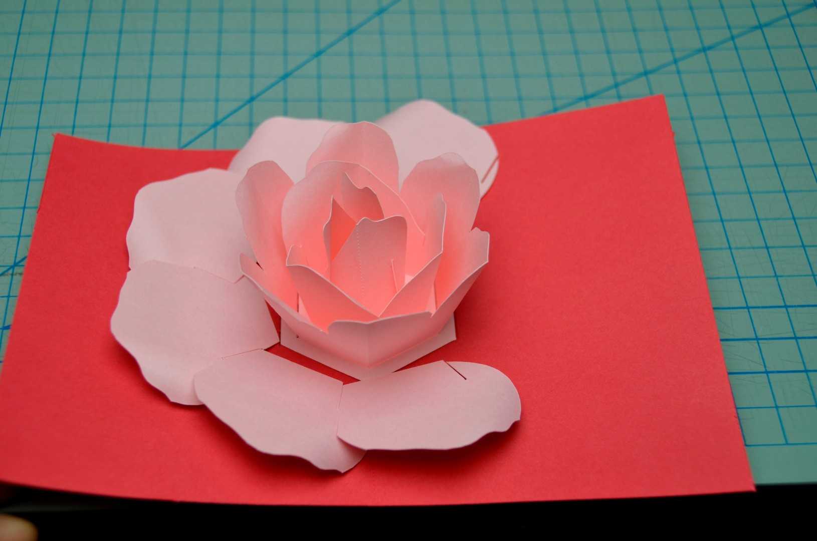 Pop Up Paper Flower – Calep.midnightpig.co For Popup Card Template Free