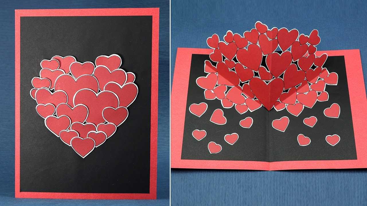 Pop Up Valentine Cards Diy | Vallentine Gift Card For Pixel Heart Pop Up Card Template