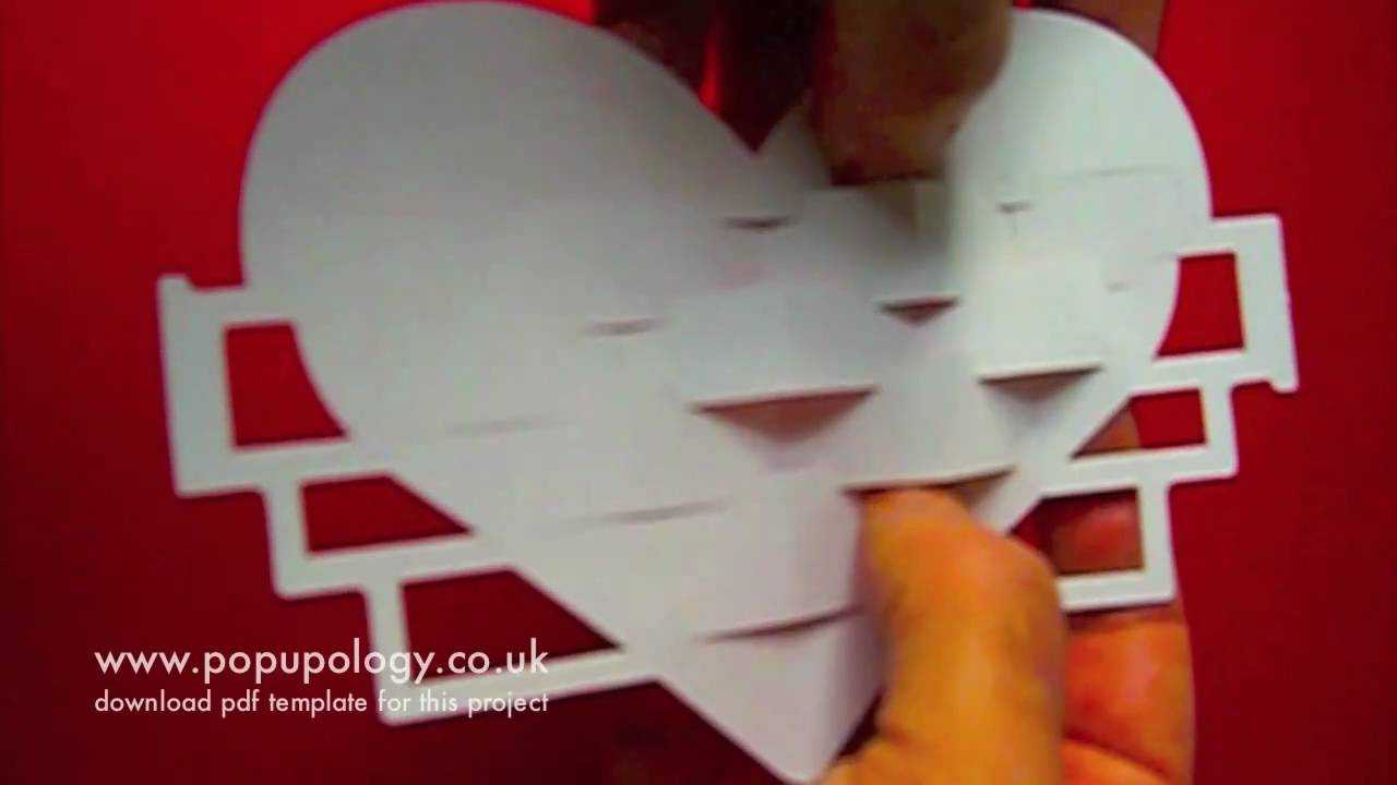 Pop Up Valentine's Kineticard Tutorial – Origamic Architecture For Heart Pop Up Card Template Free