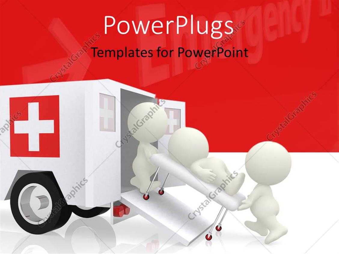Powerpoint Template: Emergency Ambulance With Doctors With Regard To Ambulance Powerpoint Template