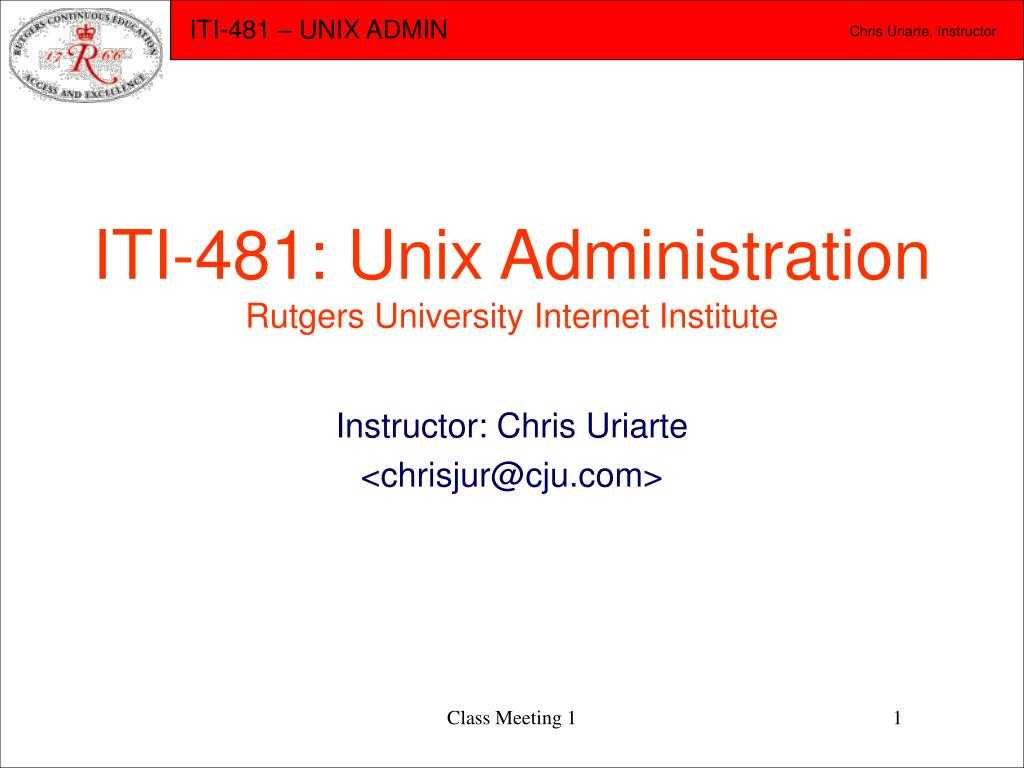 Ppt – Iti 481: Unix Administration Rutgers University Inside Rutgers Powerpoint Template