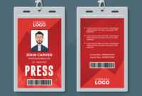 Press Id Card Design Template pertaining to Media Id Card Templates