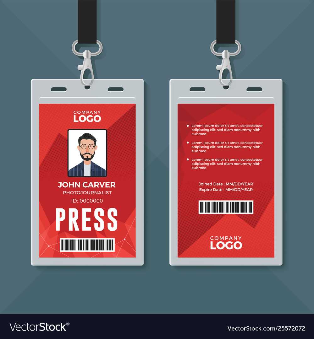Press Id Card Design Template Pertaining To Media Id Card Templates
