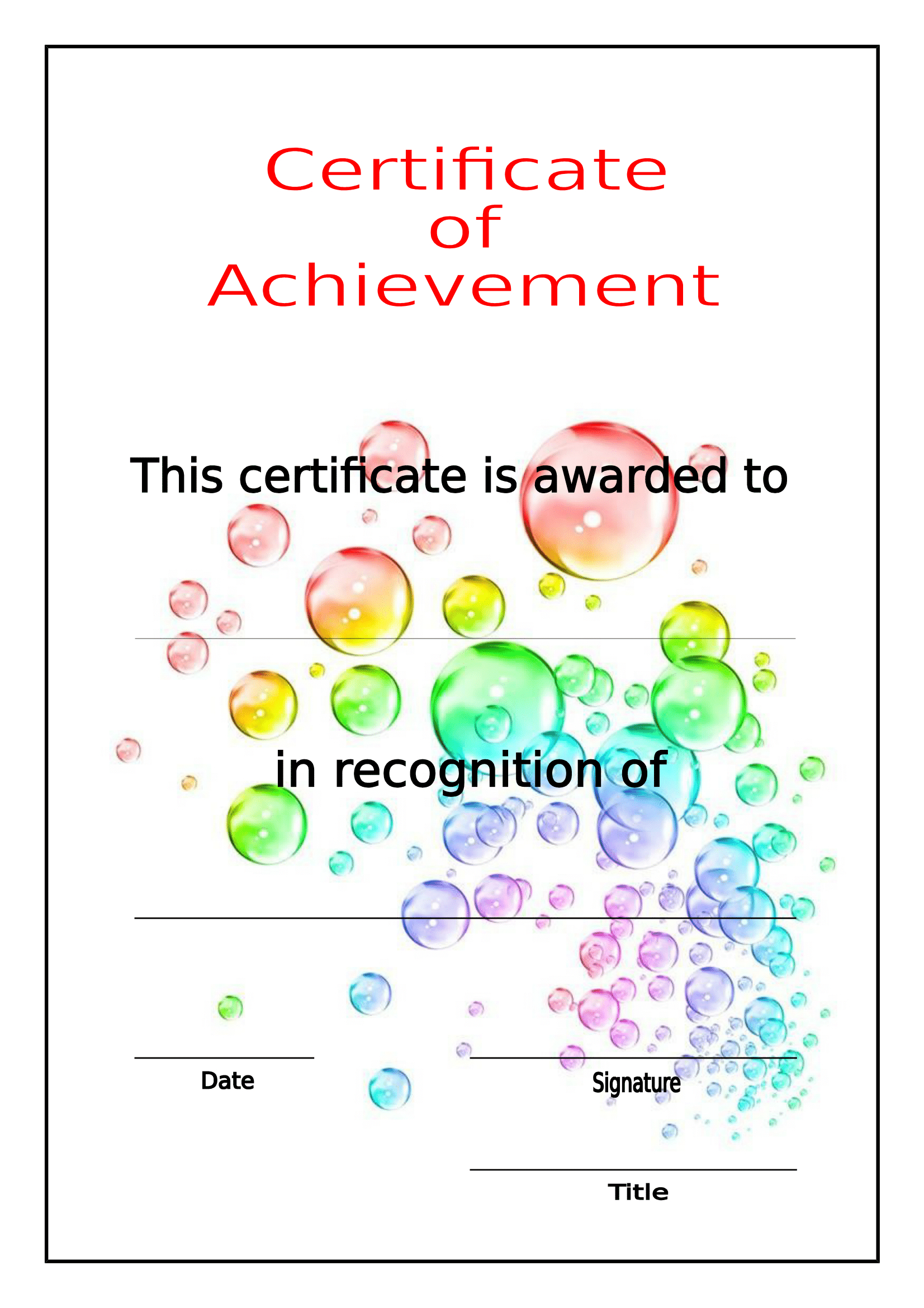 Printable Certificate Of Achievement – Free Download Template Inside Free Printable Certificate Of Achievement Template