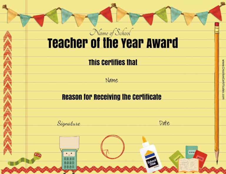 Teacher Of The Month Certificate Template - Business Professional Templates