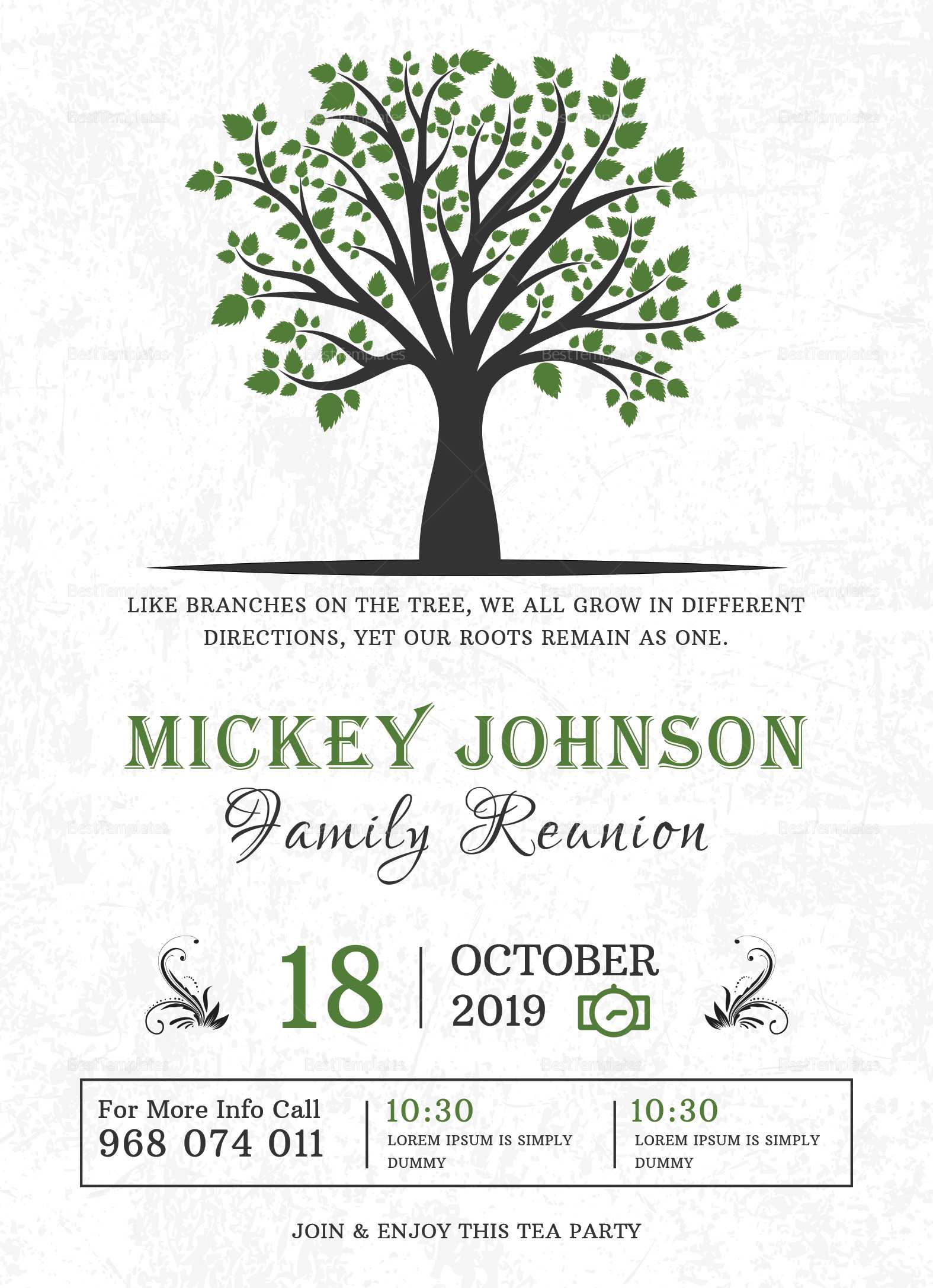 Printable Family Reunion Invitations – Falep.midnightpig.co Within Reunion Invitation Card Templates