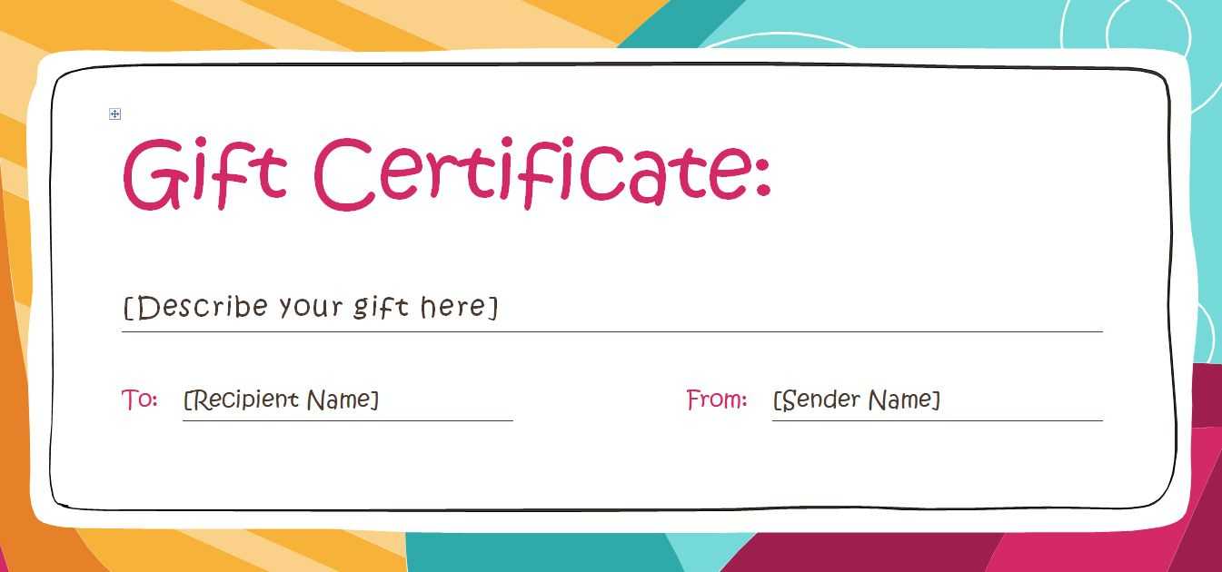 Printable Gift Coupon Templates Free – Calep.midnightpig.co For Homemade Gift Certificate Template