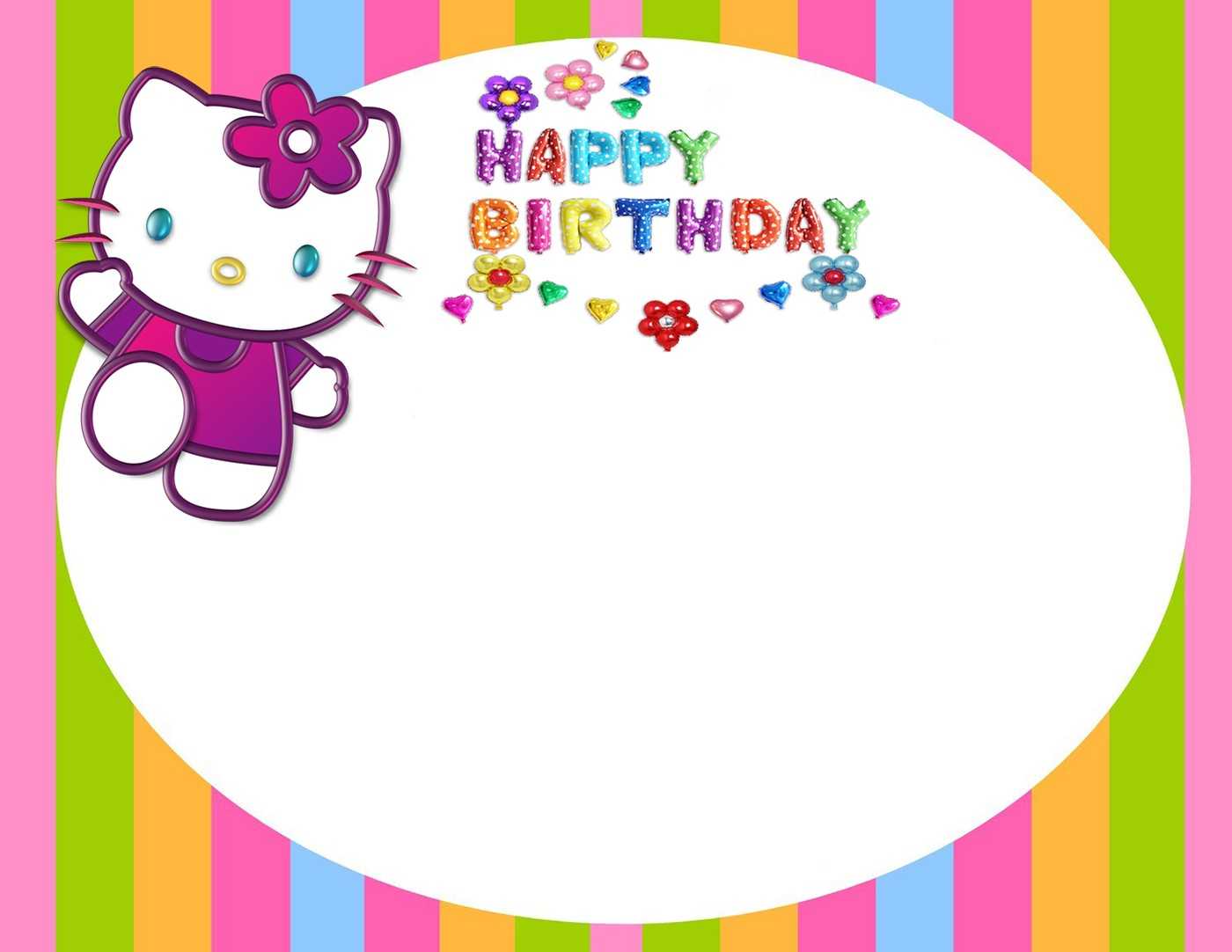 Printable Hello Kitty Invitation Card | Invitations Online Within Hello Kitty Birthday Card Template Free