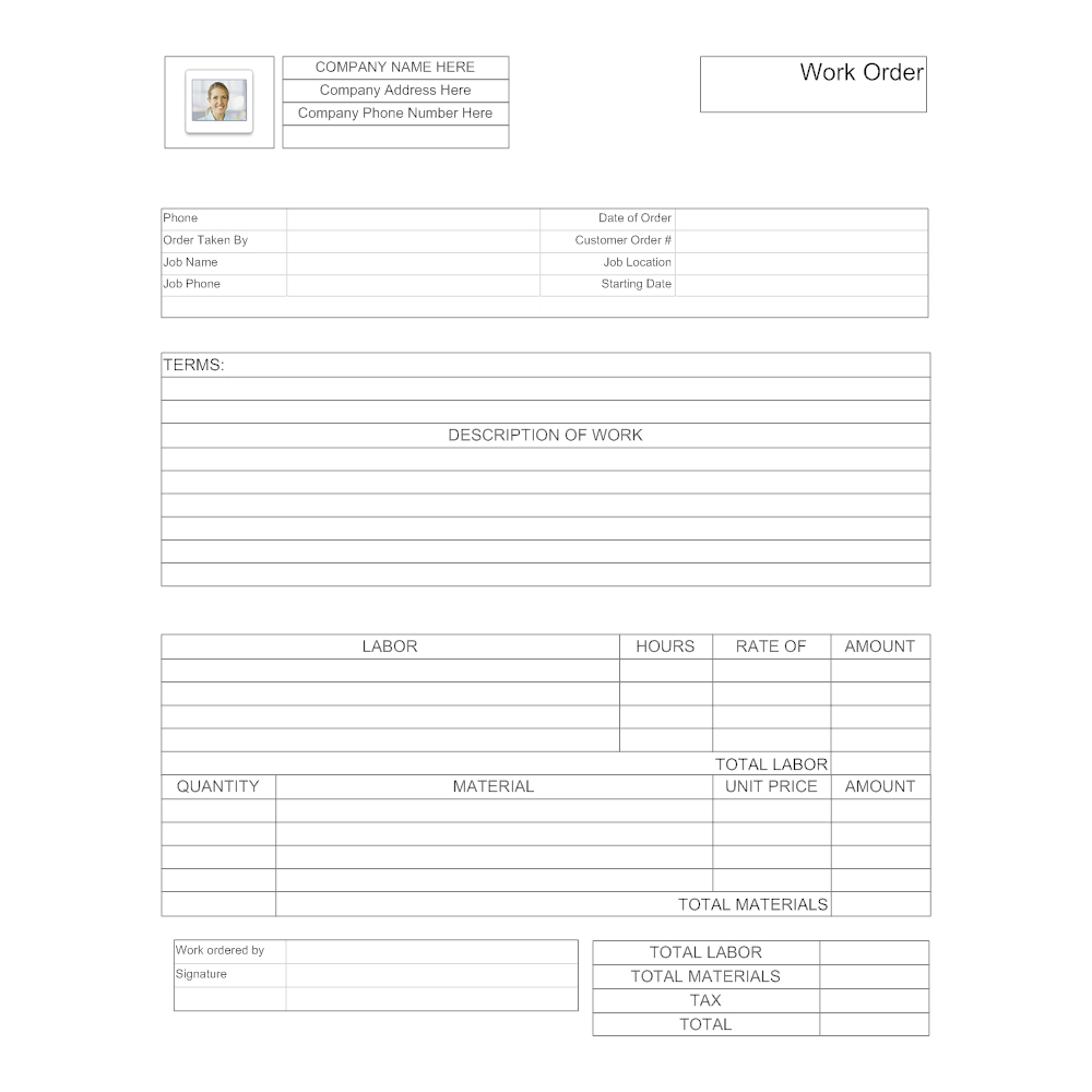 Printable Maintenance Work Order Forms – Calep.midnightpig.co Inside Maintenance Job Card Template