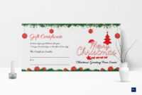 Printable Merry Christmas Gift Certificate intended for Merry Christmas Gift Certificate Templates