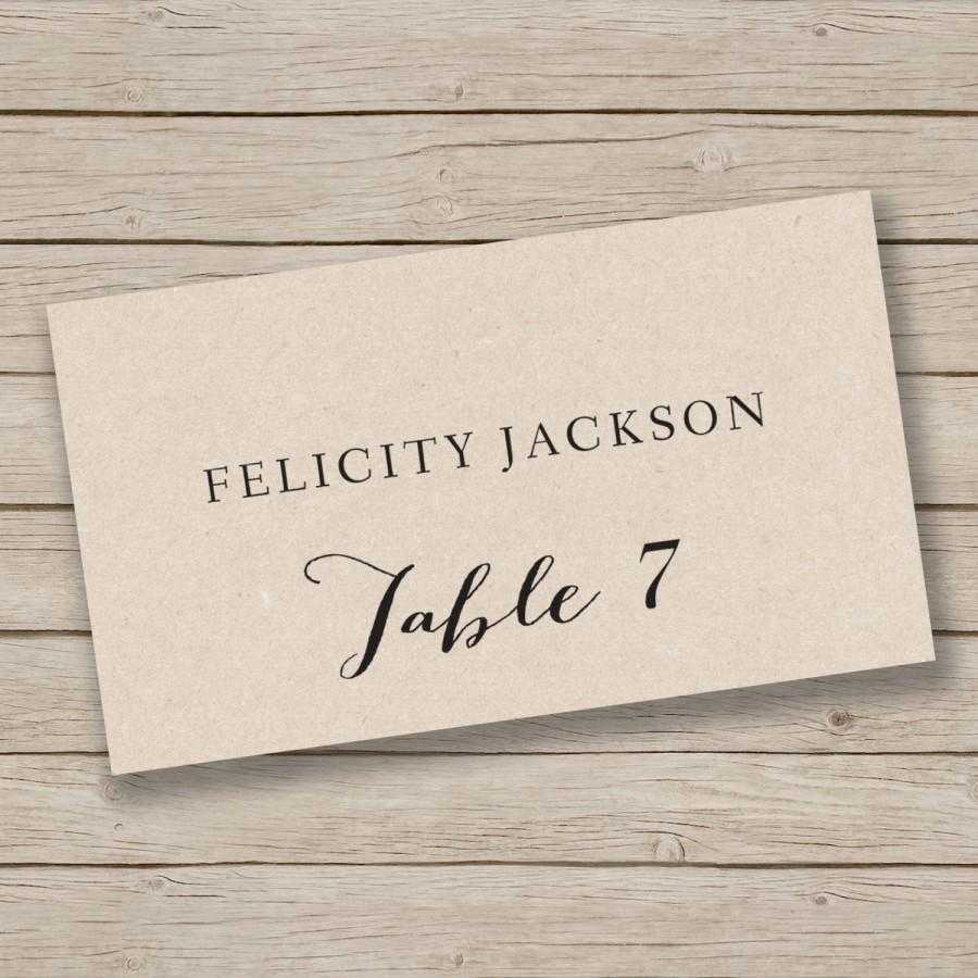Printable Place Card Template – Escort Card Template – Tent With Tent Name Card Template Word