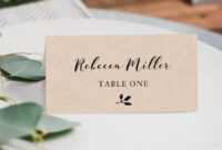 Printable Place Cards, Place Card Template, Editable Place inside Printable Escort Cards Template