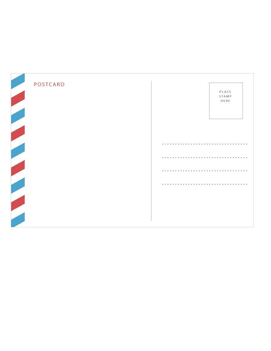 Printable Postcard Templates – Dalep.midnightpig.co With Regard To Post Cards Template