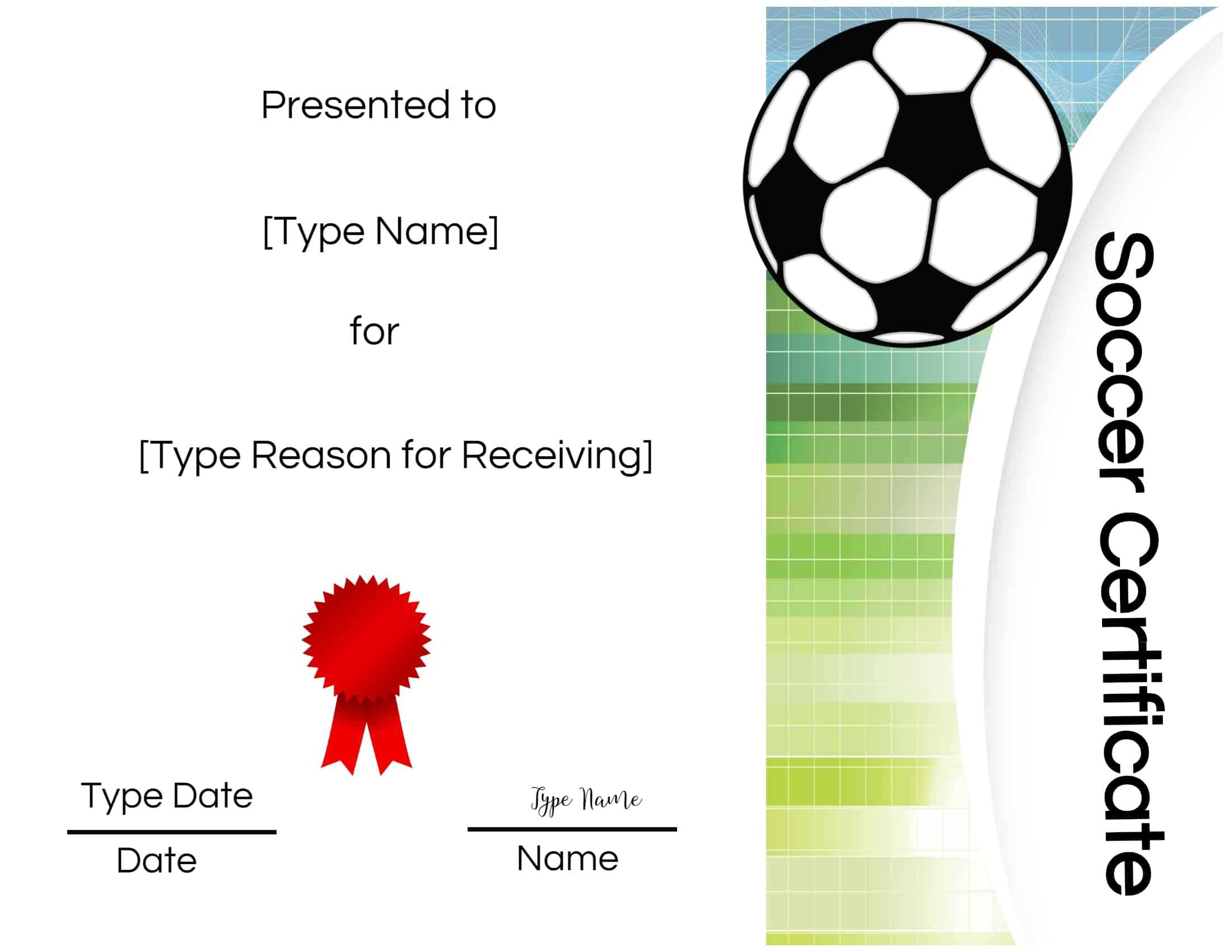 Printable Soccer Certificate – Dalep.midnightpig.co In Soccer Award Certificate Template