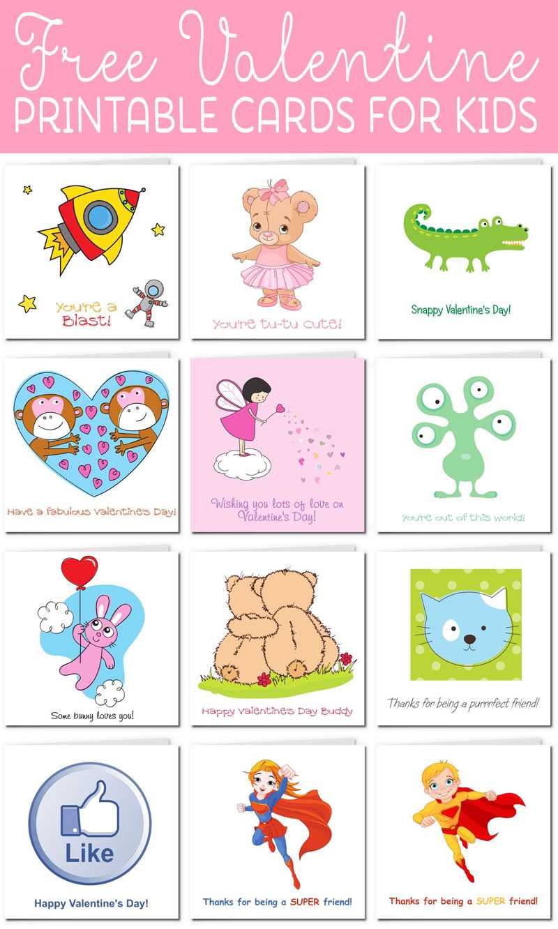 Printable Valentine Cards For Kids Intended For Valentine Card Template For Kids