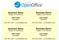 Printing Business Cards In Openoffice Writer within Openoffice Business Card Template