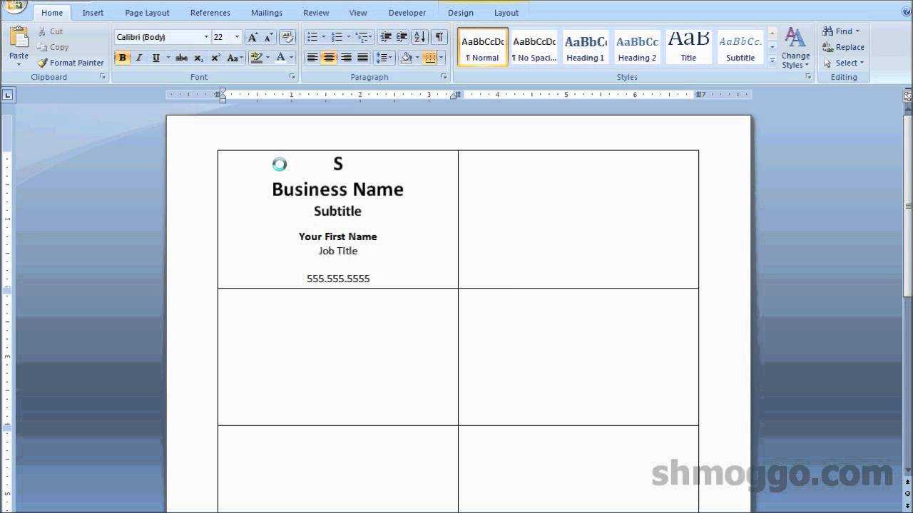 Printing Business Cards In Word | Video Tutorial Throughout Business Card Template Word 2010