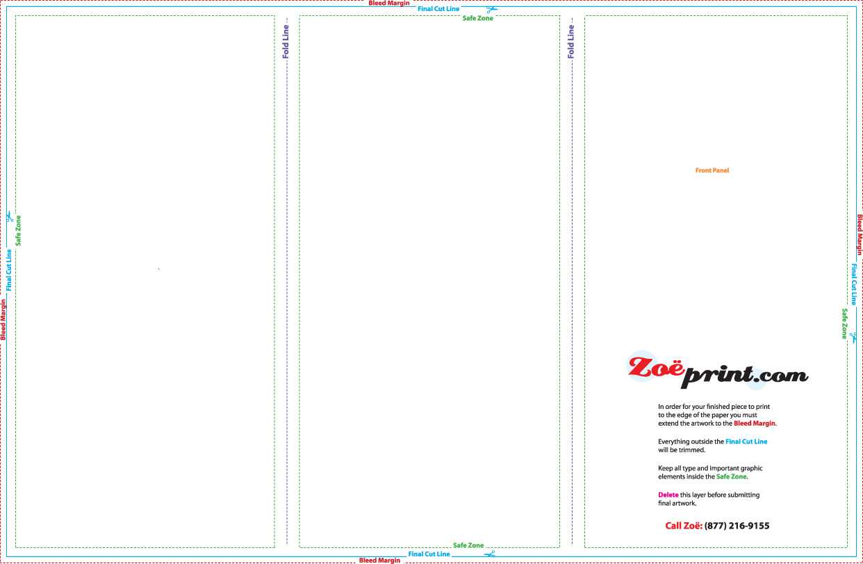 Printing Templates – Zoeprint With 8.5 X11 Brochure Template